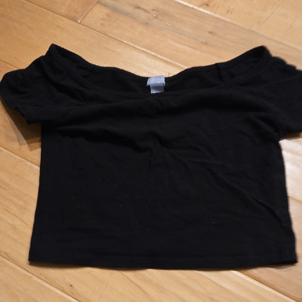Tilly's Black Off-Shoulder Crop Top